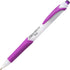 Pentel GlideWrite Ballpoint Pen Box of 12 with TechniFlo Ink, Medium Line (1.0mm), Magenta Ink (BX910-V4)