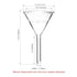ULAB Scientific Glass Funnel Set - 50mm, 75mm, 100mm with Approx. 60° Angle, Short Stem, UGF1009