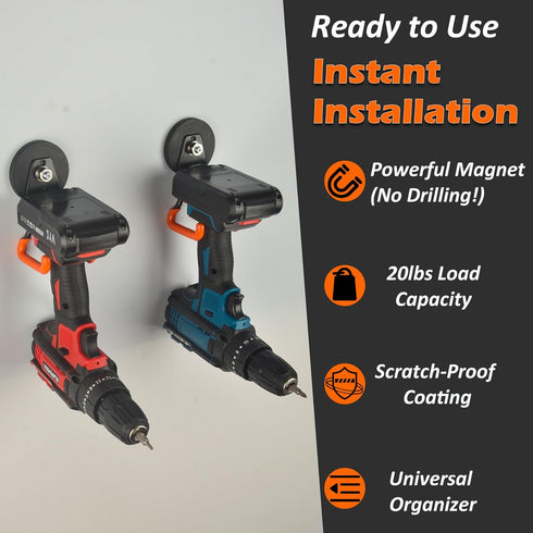 Hooks,4PCS Hook,20lbs MUTUACTOR Updated Strong Magnetic Scratch-Resistant Heavy Duty Garage Magnet Powerful Storage