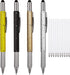 Zhanmai 4 Pieces Gifts for Men, 6 in 1 Multitool Pen Set with Refills, Dad Gifts from Daughter Son Wife