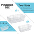 Sieral 4 Pcs Metal Wire Shelf Baskets, Pegboard Organizer Accessories for Garage Workbench, 2 Sizes (White)