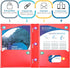 Heavy Duty Plastic Folders with Clear Front Pocket, 18PCS, 3 Pockets Folders with Prongs and Card Slot for Letter Size