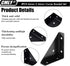 CMLY 8Pcs 66mm Black Triangle Shelf Brackets - Corner Desk Connectors for Wood, Metal, Cabinet