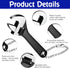 Chumia 12 Pieces Adjustable Hand Wrench, Black Spanner Tool with Wide Jaw