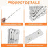 1.9"x0.6", 12 PATIKIL Flat Mending Plate Pcs Stainless Steel Straight Flat Bracket for Shelves Corner Braces Brackets