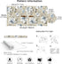 HAOKHOME 94030-2 Vintage Damask Wallpaper Peel and Stick Tan/Cream/Blue for Bedroom Contact Paper