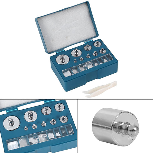 17 Pcs Calibration Weights Set | 10mg-100g Grams Weights Calibration | Stainless Steel Weight Kit for Digital Scale