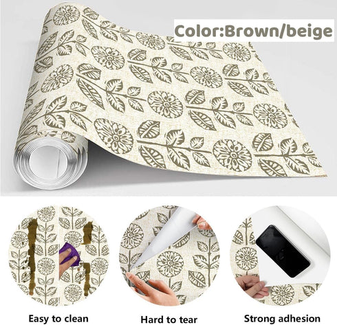 17.7in118.1in Wudnaye Floral Peel and Stick Wallpaper Vintage Tulip Floral Wallpaper Flower Farmhouse Contact Paper