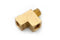 Anderson Metals 06127 Barstock Street Tee Brass Pipe Fitting, 1/2" NPT Female x 1/2" NPT Male x 1/2" NPT Female