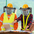 1 Set 2 Sun Hard Hat Shade Full Brim Hard Hat Sun Visor with Solar Fans and Neck Sunshade Cover UV Reflective Strap Arm