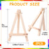 YALOJE 2pcs 4.9" Mini Wood Display Easel Stand, Small Natural Wooden Easel Stands, Foldable Tabletop Tripod Holder