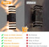 futxnziey 1 Pack Dusk to Dawn Outdoor Wall Lights, Modern Black Exterior Wall Sconce, Waterproof Aluminum Up and Down