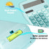 Cute Light Blue Desktop Calculator with Large Display Screen, Dual Power Source, Solar and Battery - Perfect for