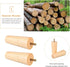 4pcs 5x12cm M8 NUOBESTY Solid Wood Furniture Legs Tapered Sofa Replacement Legs Threaded for Coffee Table Cabinet Tv