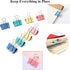 Small Colorful Binder Clips, 1 inch Length, for Office (64 Pcs)