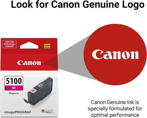 Canon PFI-5100 PRO-310 Genuine Magenta Ink Tank, Compatible with ImagePROGRAF Printers