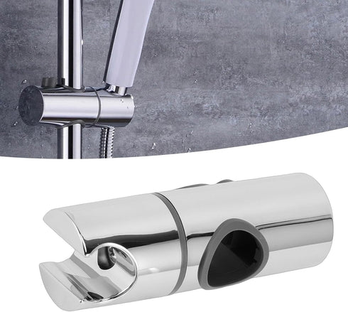 360 Adjustable Shower Head Holder for Slide Bar, Universal Handheld Shower Bracket with Rotation, Wall Mount Bathroom