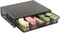 Safco Products Coffee and Sugar Organizer 3274BL Hospitality Tray, Black, 1 Drawer, 12"W x 11"D x 3 ¼"H