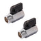 1/2" Brass Mini Ball Valve, NPT Female x Male Shut-Off Valve, Pack of 2