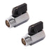 1/2" Brass Mini Ball Valve, NPT Female x Male Shut-Off Valve, Pack of 2