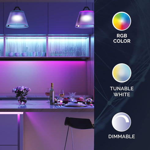 S11256 BR30 Bulb, 9.5 120 800 2-Pack Satco Starfish WiFi Smart LED Light Works with Siri, Alexa, Google Assistant