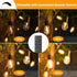 50FT 16 Dimmable S14 Bulbs(1 LED Outdoor String Lights, Waterproof Patio Light with Remote & Shatterproof Edison
