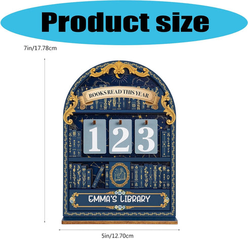 ZHORCIN Counter, Counter, Books Read This Year Educational Wooden Role Play Tool, Books Read Book for Reading Goal
