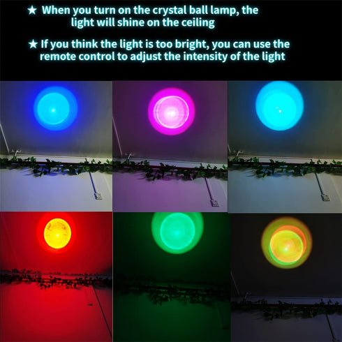 Conalisk 3D 16 Dimmable Mushroom Crystal Ball Lamp, Lifelike LED Mushroom Night Light, Colors Changing Light, Remote