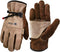 Leather Work Gloves for Men or Women, Large Gardening, Welding, Construction, Durable Cowhide