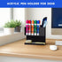 Black Magnetic Dry Erase Marker Holder for Whiteboard, Acrylic Magnet Pen Holder Wall Mount, Black Magnetic Pencil