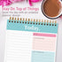 S&O Daily Planner Notepad for Productivity, 52 Page Undated Daily To Do List Organizer, TEAL