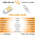 ZHENMING G4 LED Bulbs, 110V-130V, G4 Bi-Pin Base Spotlight Lighting, Dimmable 5W Warm White 3000K, Pack of 4