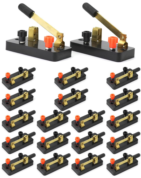 QWORK Educational Single Pole Cutter Switch, 20 Pack Single Throw Electrical Switch for Physics Laboratory Equipment