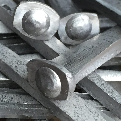 3- COMMON 3 ROSE HEAD Nails - Metallic Color - Antique rustic restoration accent nails for hanging, furniture, cabins
