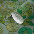 Commercial 1900S Grade Wallpaper Swatch - Green Leaves Mint Plants Gardening Peas Herbs Nasturtium Gardener Rosemary