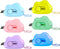 Muclip Cloud Shaped Retractable Box Cutter Set - 6 Pack with Key Rings,Stainless