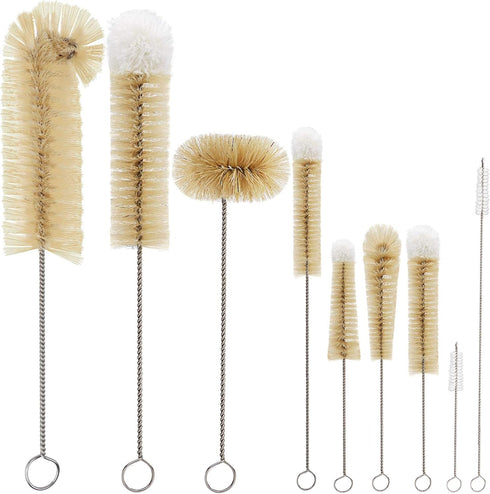 MASTERTOP 9 Pieces Bottle Brush Set - Long Water Bottle and Straw