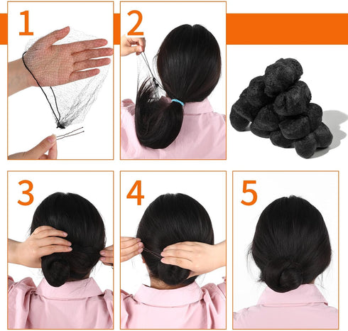 SHENLIU 500 20 Inches Pcs Hair Nets For Food Service Workers, Black Invisible Elastic Mesh Hair Nets Bulk Dust Cap Net