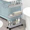 SPACELEAD 3 Tier Slim Rolling Storage Cart - Mobile Utility Organizer Trolley for Bathroom, Office, Kitchen, Grey