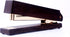 HOYUJI Woodgrain Black Stapler, Marbled Woodgrain Stapler, Elegant Modern Accessory for Stylish Desks, Rose Gold