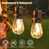50ft 17 (2 E12 Bulbs 2700K Outdoor String Lights Waterproof, Patio String Ligths for Outside with Spare) Replaceable