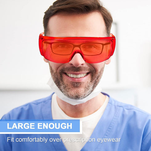 EZGO Dental Lab Safety Glasses, Anti-Fog Goggle Eyewear Protective Eye Shield for Teeth Whitening