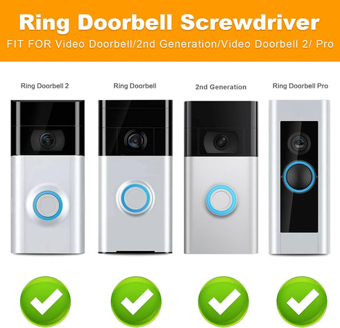 Doorbell Screwdriver Replacement, T6 Screwdriver Fit for Doorbell 2/Pro 3/4, Security Screws