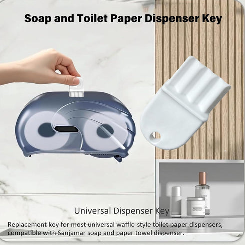 Toilet Paper Dispenser Key,Paper Towel Dispenser Key Replacement Tissue Dispenser Key Hard Plastic Wa-ffle Toilet Paper