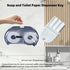 Toilet Paper Dispenser Key,Paper Towel Dispenser Key Replacement Tissue Dispenser Key Hard Plastic Wa-ffle Toilet Paper
