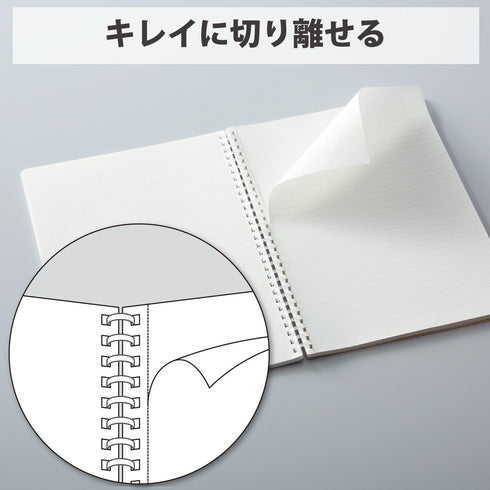 KOKUYO D Shaped Soft Ring Notebook, A5, 5mm Grid Ruled, 70 Sheets, Black, Japan Import (SU-SV437S5-D)