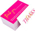 RXBC2011 Pack 100 Elegant pink Thank You Cards with Gold Accent of Hotpink