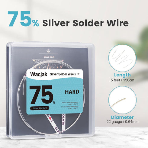 5 Feet Silver Solder Wire, Hard Silver Solder 22 Gauge for Jewelry Repair