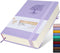 B5 Lined Journal Notebook, 365 Pages Hardcover Leather Journal for Writing, Daily Note Taking for Men and Women (Purple)