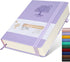 B5 Lined Journal Notebook, 365 Pages Hardcover Leather Journal for Writing, Daily Note Taking for Men and Women (Purple)